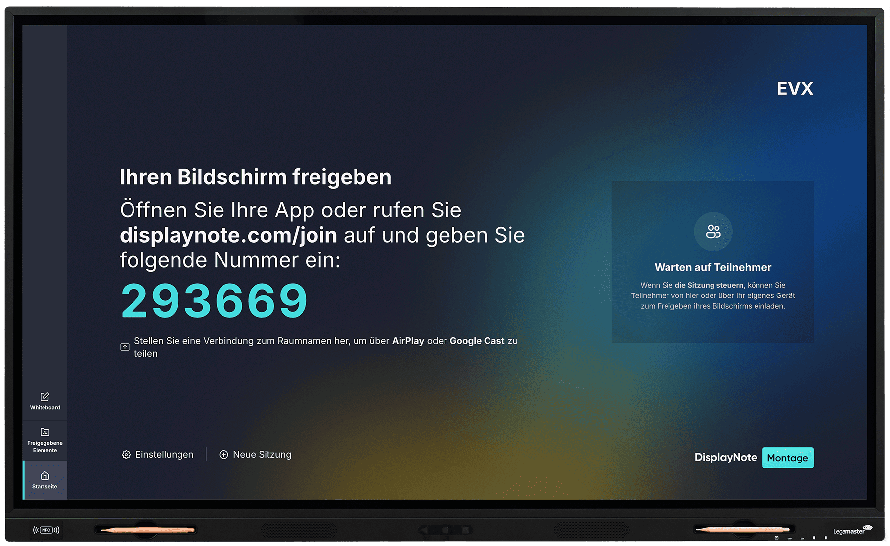 Legamaster Evolve PRO DisplayNote Montage