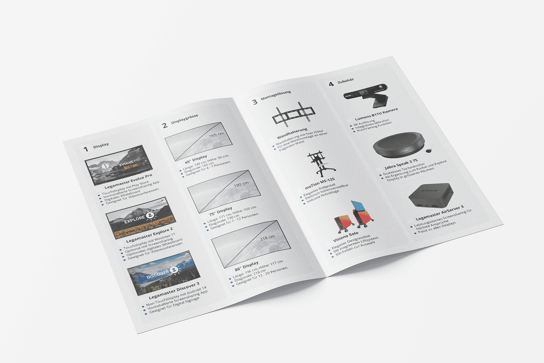 Unternehmensbroschüre offen