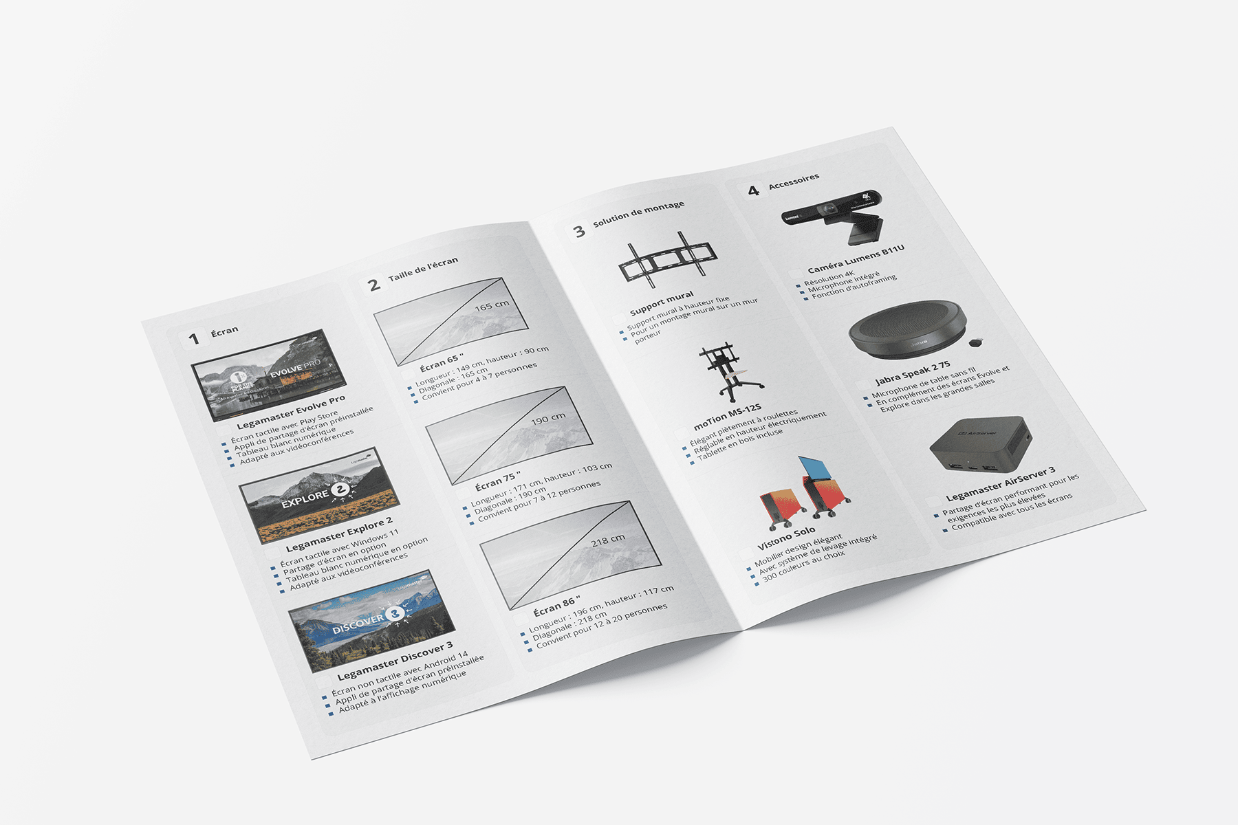 Brochure d'entreprise ouvert